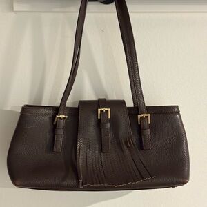 Burberry Brown Leather Shoulder Bag. 100% Authentic